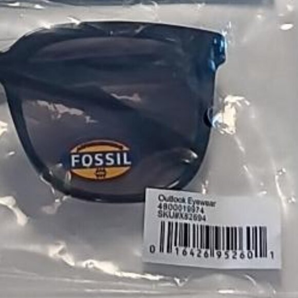 FOSSIL Sunglasses Black Frame and Lens FW218 NEW - Picture 2 of 10